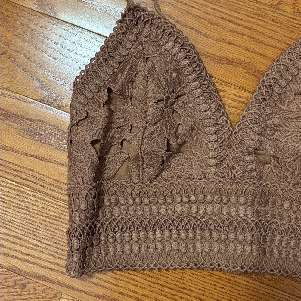 Love Tree Mauve Crochet Lace Bralette Crop Top - Picture 4 of 14
